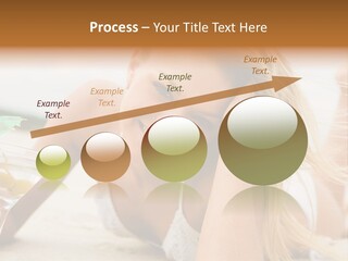 Image Of Pretty Girl With Martini Glass Lying On Sandy Beach And Looking At Camera PowerPoint Template