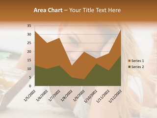 Image Of Pretty Girl With Martini Glass Lying On Sandy Beach And Looking At Camera PowerPoint Template