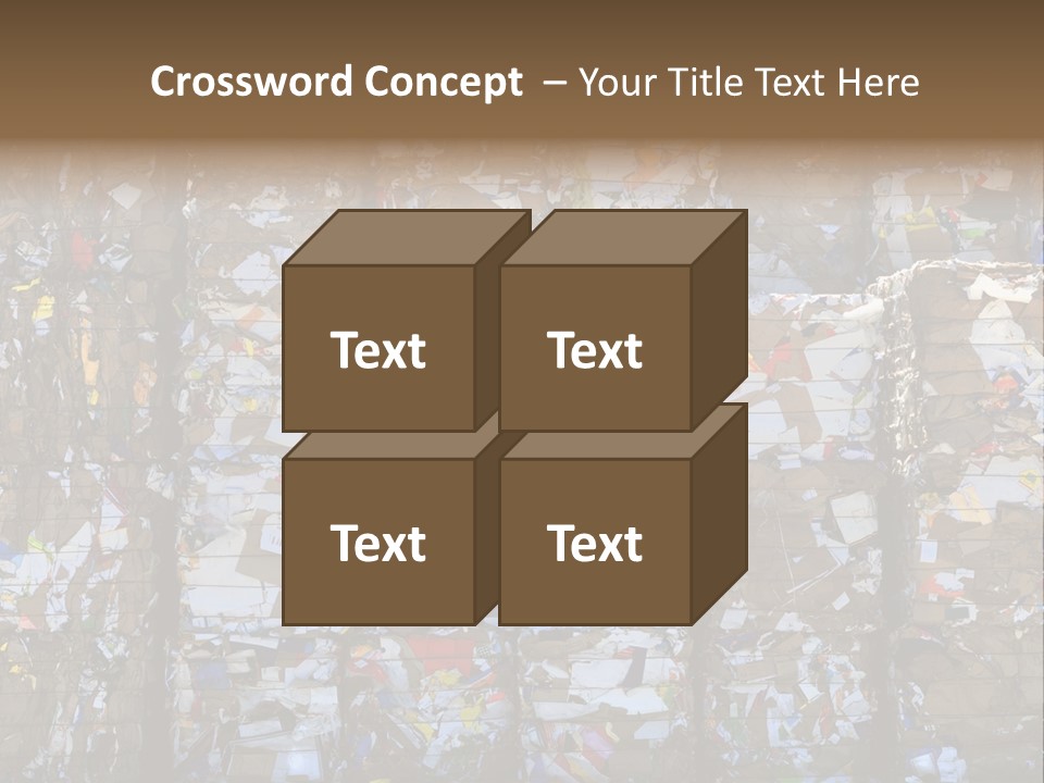 A Big Stack Of Paper Bales For Recycling PowerPoint Template