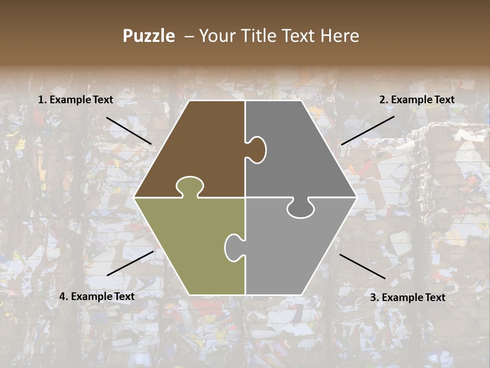 A Big Stack Of Paper Bales For Recycling PowerPoint Template