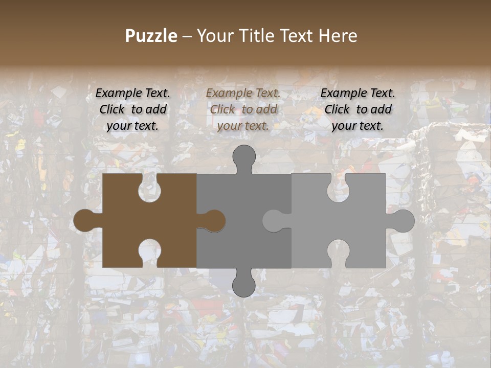 A Big Stack Of Paper Bales For Recycling PowerPoint Template