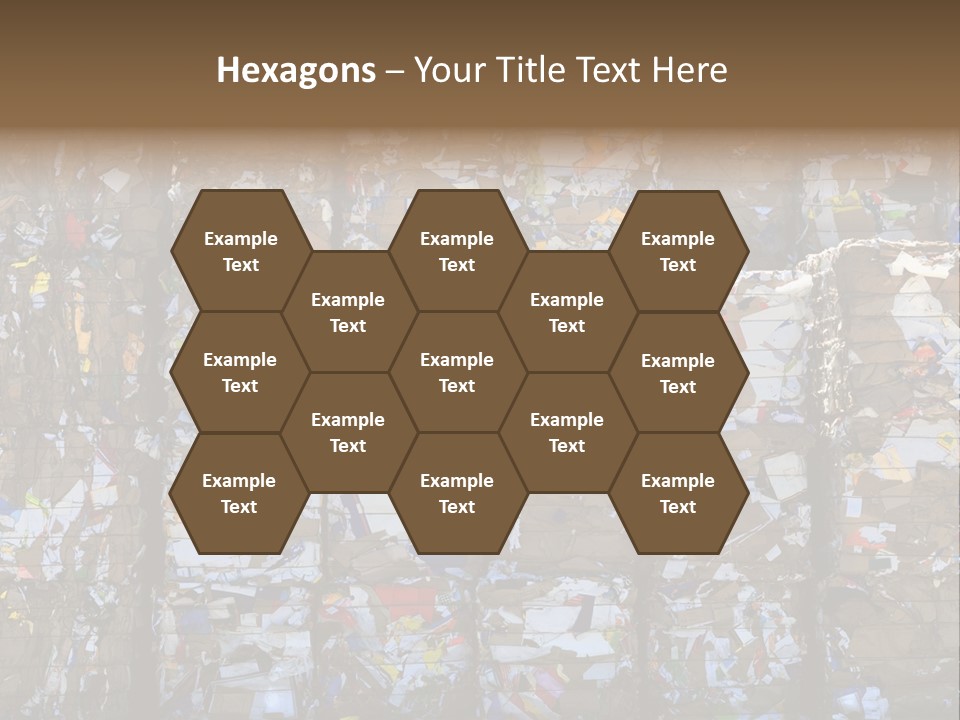 A Big Stack Of Paper Bales For Recycling PowerPoint Template