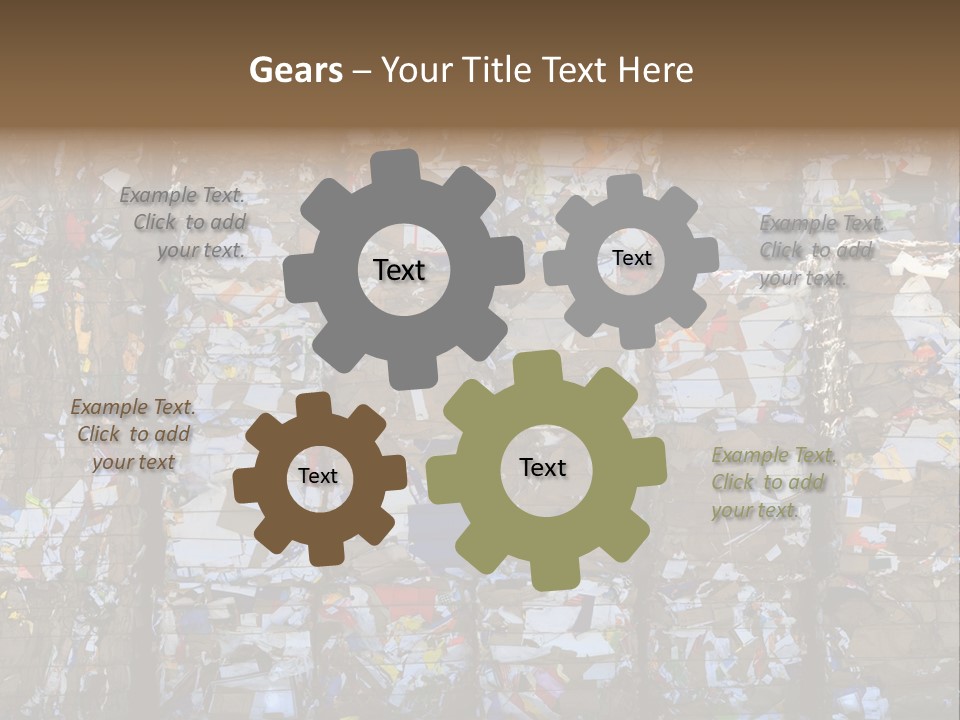 A Big Stack Of Paper Bales For Recycling PowerPoint Template