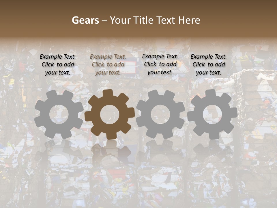 A Big Stack Of Paper Bales For Recycling PowerPoint Template