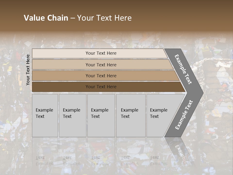 A Big Stack Of Paper Bales For Recycling PowerPoint Template