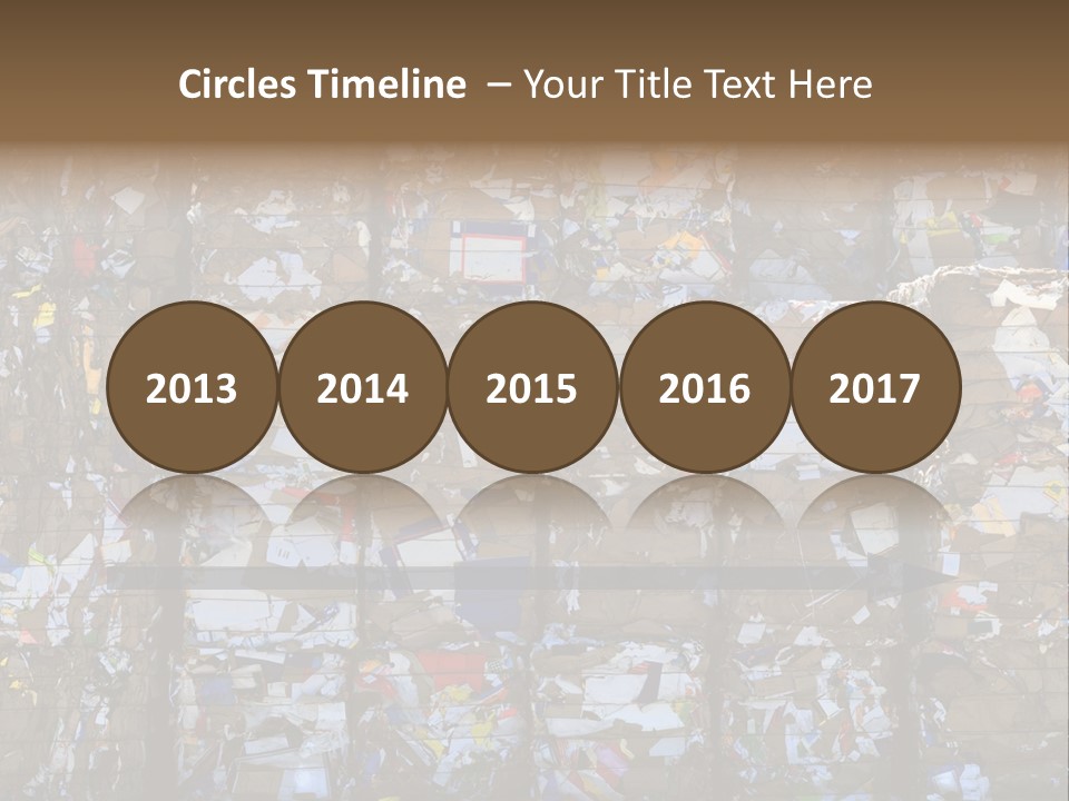 A Big Stack Of Paper Bales For Recycling PowerPoint Template