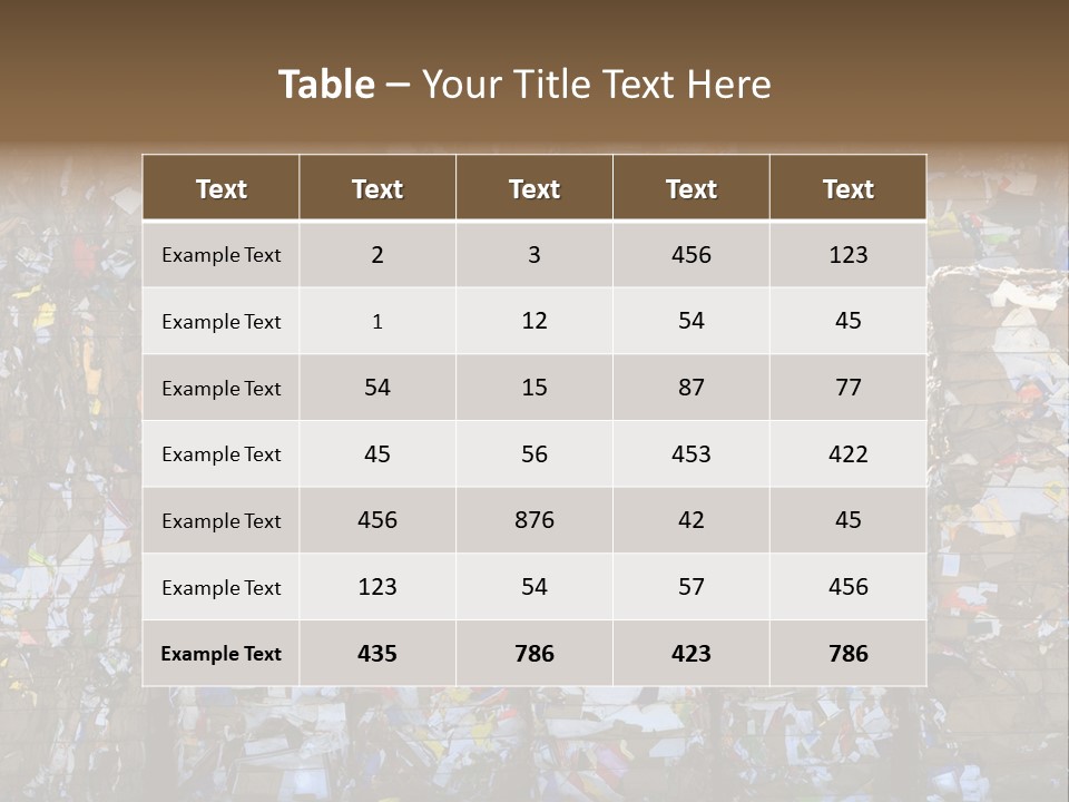 A Big Stack Of Paper Bales For Recycling PowerPoint Template