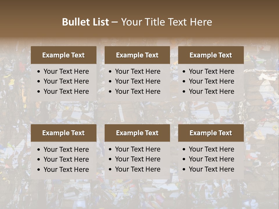 A Big Stack Of Paper Bales For Recycling PowerPoint Template