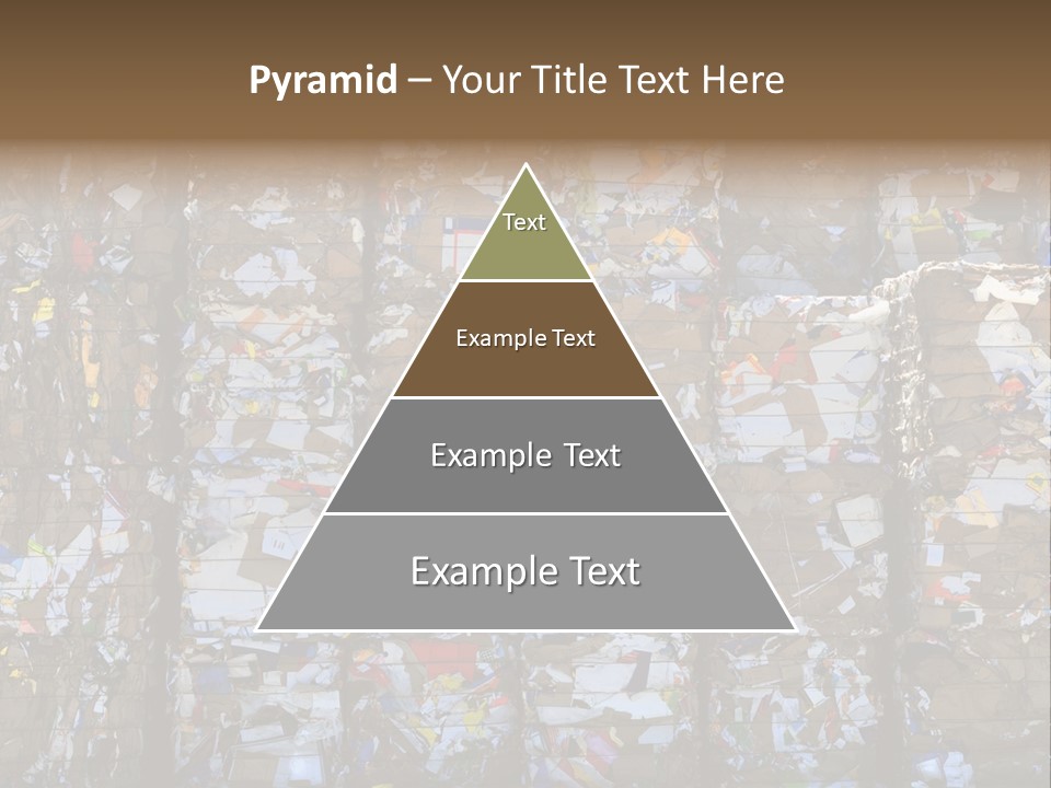 A Big Stack Of Paper Bales For Recycling PowerPoint Template