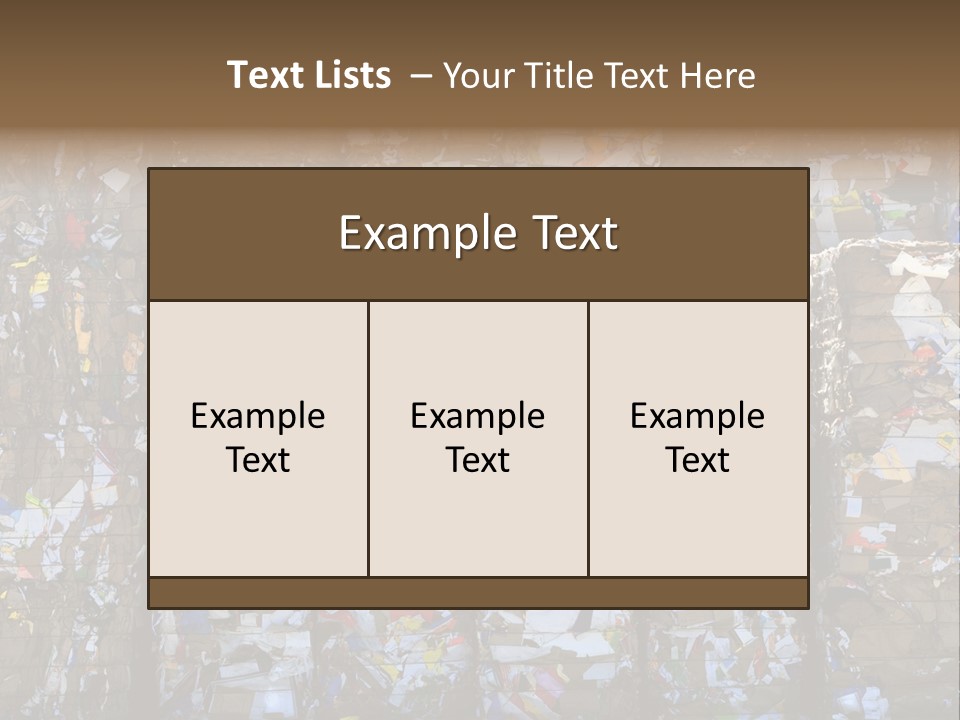 A Big Stack Of Paper Bales For Recycling PowerPoint Template