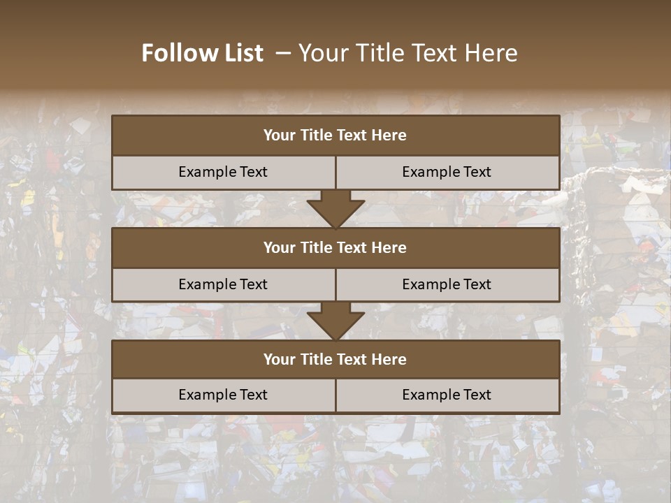 A Big Stack Of Paper Bales For Recycling PowerPoint Template