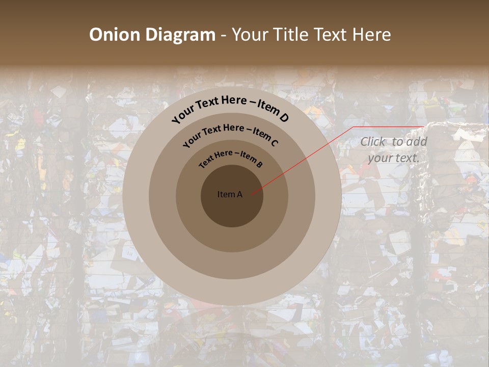 A Big Stack Of Paper Bales For Recycling PowerPoint Template