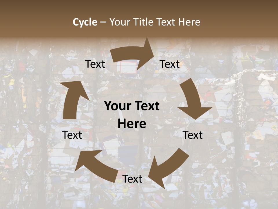 A Big Stack Of Paper Bales For Recycling PowerPoint Template