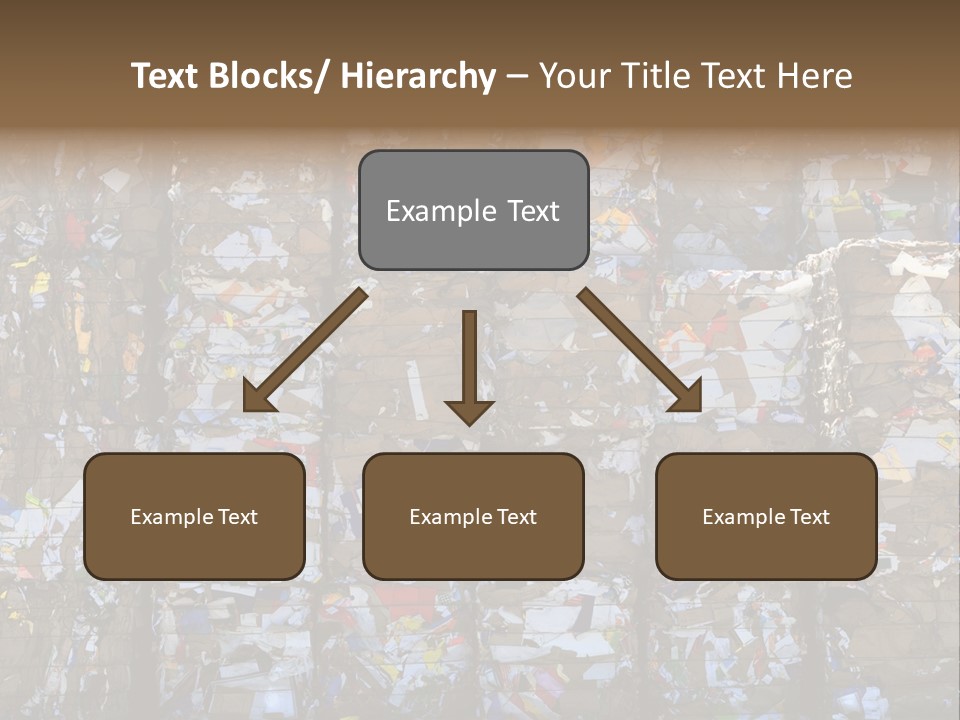 A Big Stack Of Paper Bales For Recycling PowerPoint Template