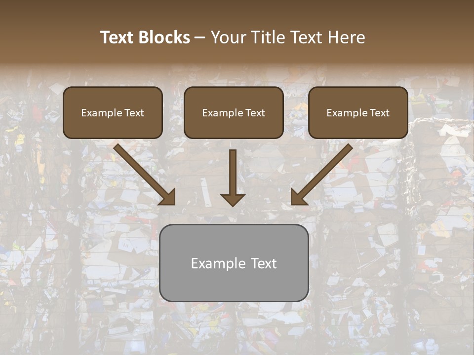 A Big Stack Of Paper Bales For Recycling PowerPoint Template