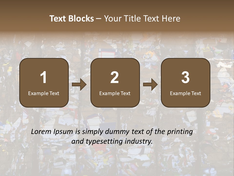 A Big Stack Of Paper Bales For Recycling PowerPoint Template