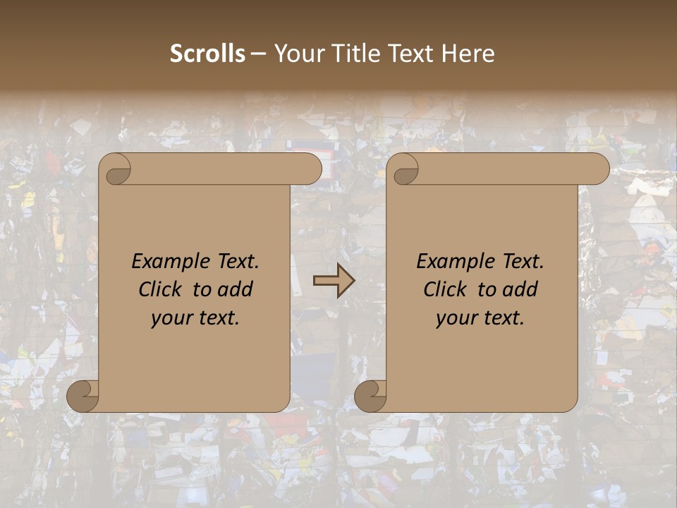 A Big Stack Of Paper Bales For Recycling PowerPoint Template