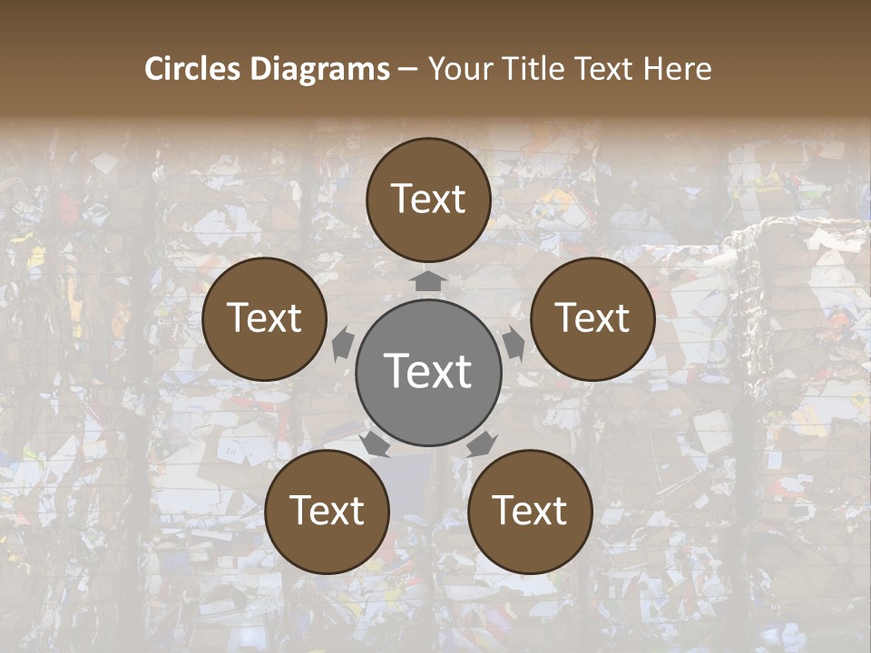 A Big Stack Of Paper Bales For Recycling PowerPoint Template