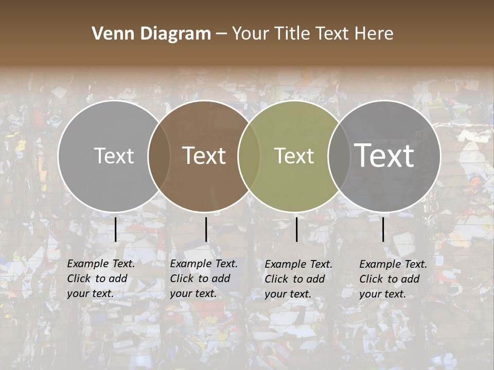 A Big Stack Of Paper Bales For Recycling PowerPoint Template