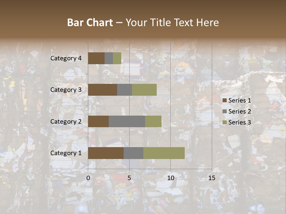 A Big Stack Of Paper Bales For Recycling PowerPoint Template