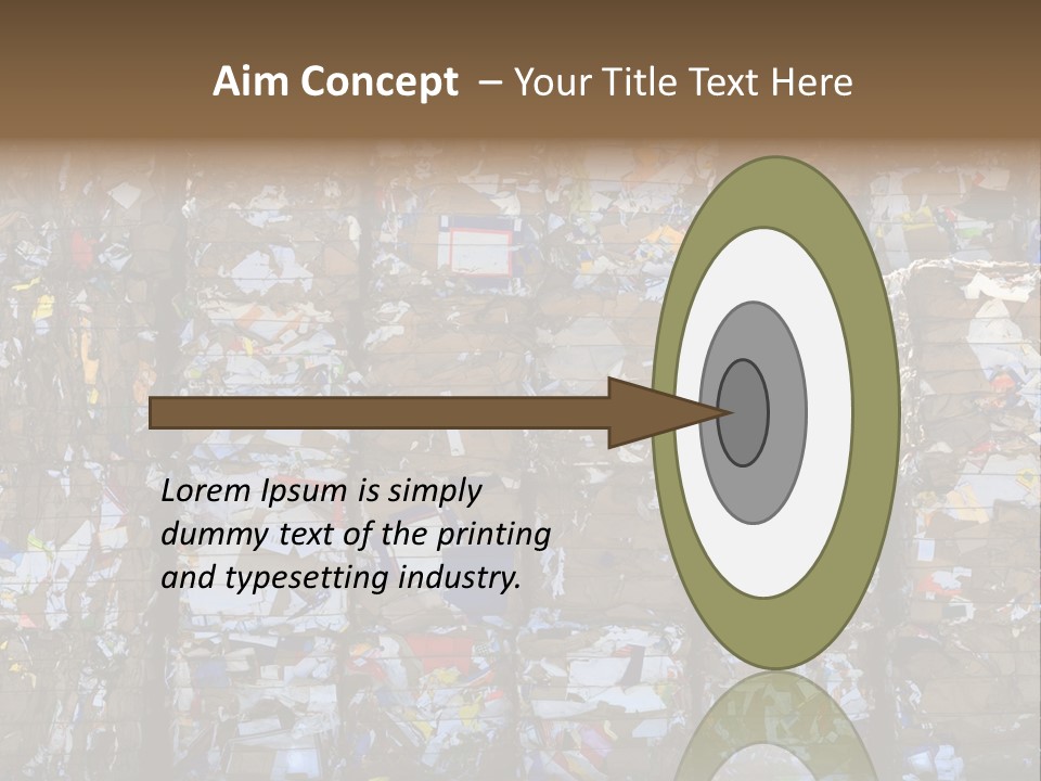 A Big Stack Of Paper Bales For Recycling PowerPoint Template