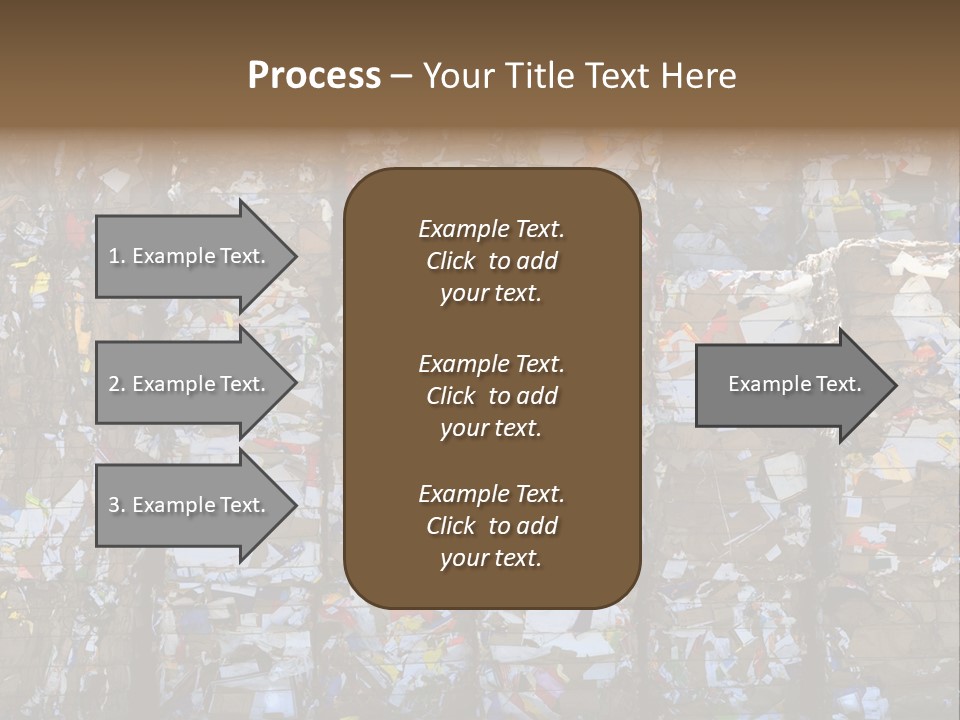 A Big Stack Of Paper Bales For Recycling PowerPoint Template