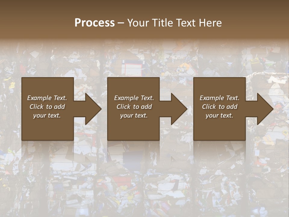A Big Stack Of Paper Bales For Recycling PowerPoint Template