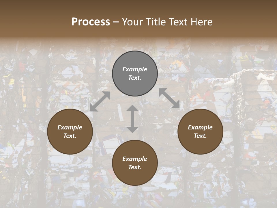 A Big Stack Of Paper Bales For Recycling PowerPoint Template