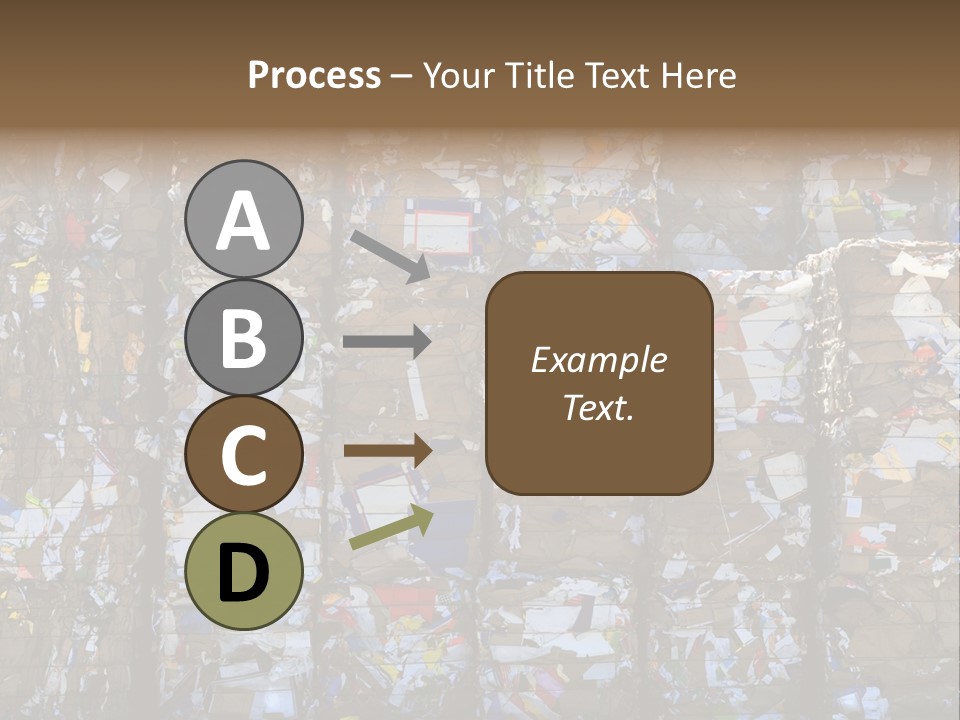 A Big Stack Of Paper Bales For Recycling PowerPoint Template