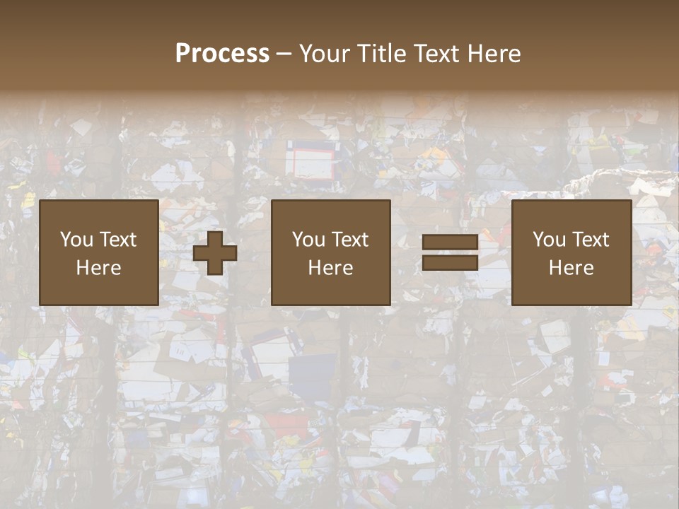 A Big Stack Of Paper Bales For Recycling PowerPoint Template