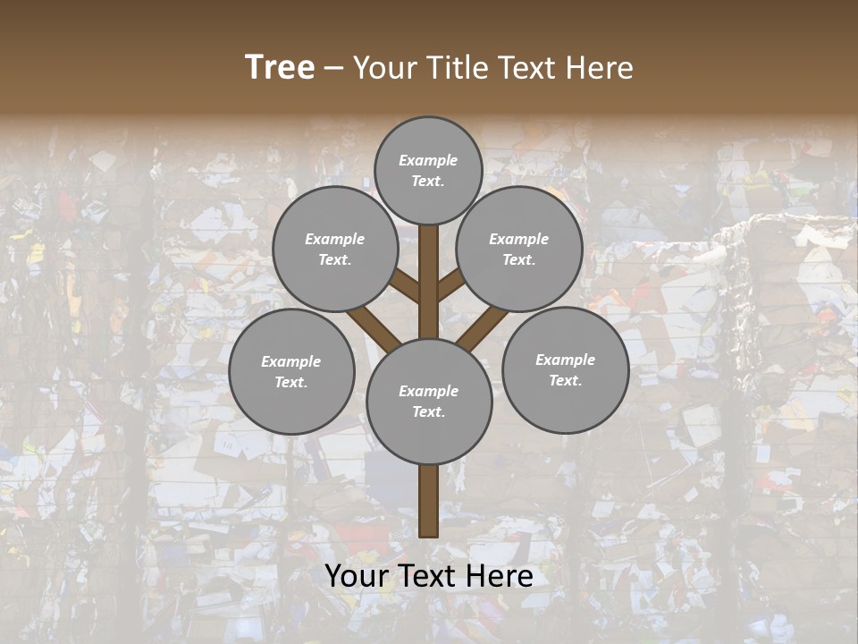 A Big Stack Of Paper Bales For Recycling PowerPoint Template