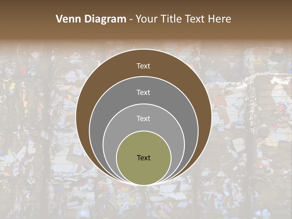 A Big Stack Of Paper Bales For Recycling PowerPoint Template