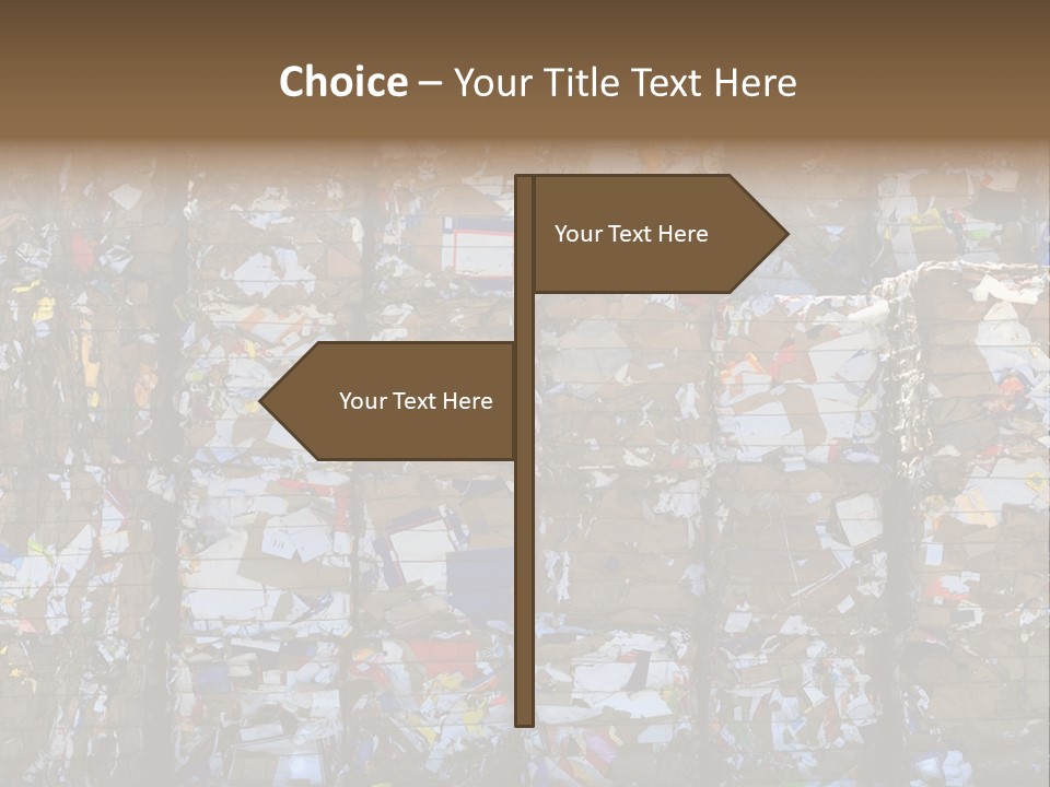 A Big Stack Of Paper Bales For Recycling PowerPoint Template