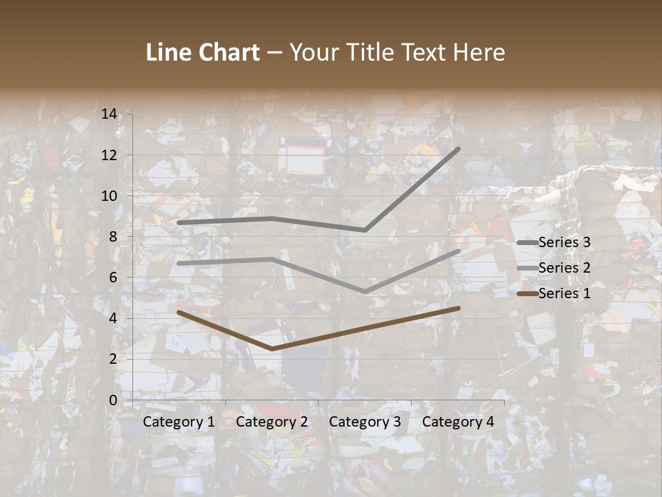 A Big Stack Of Paper Bales For Recycling PowerPoint Template