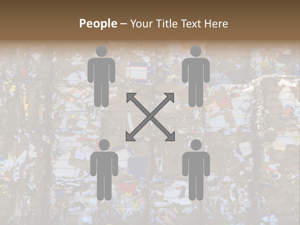 A Big Stack Of Paper Bales For Recycling PowerPoint Template