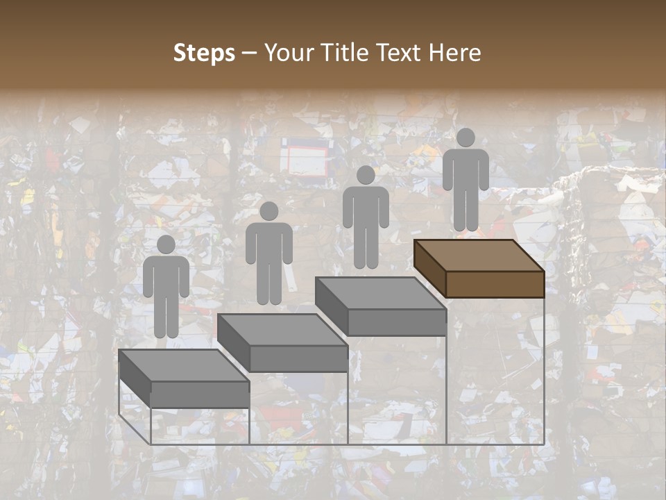 A Big Stack Of Paper Bales For Recycling PowerPoint Template