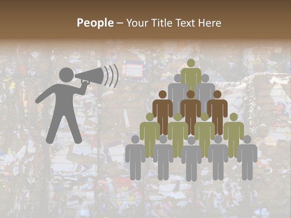 A Big Stack Of Paper Bales For Recycling PowerPoint Template