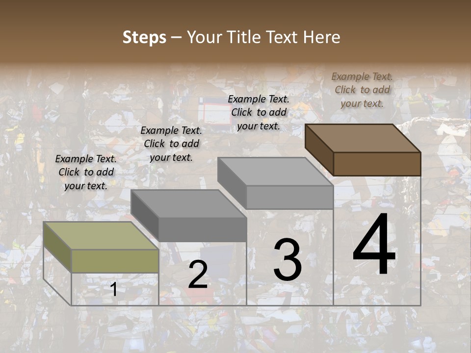 A Big Stack Of Paper Bales For Recycling PowerPoint Template