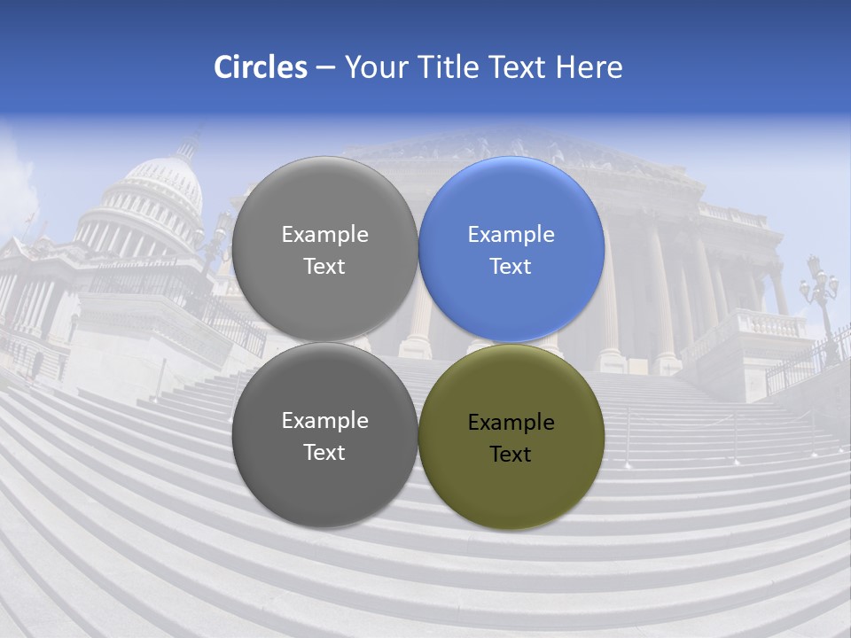 East Side View (Fisheye) Of The United States Capitol Building, Washington, Dc. PowerPoint Template