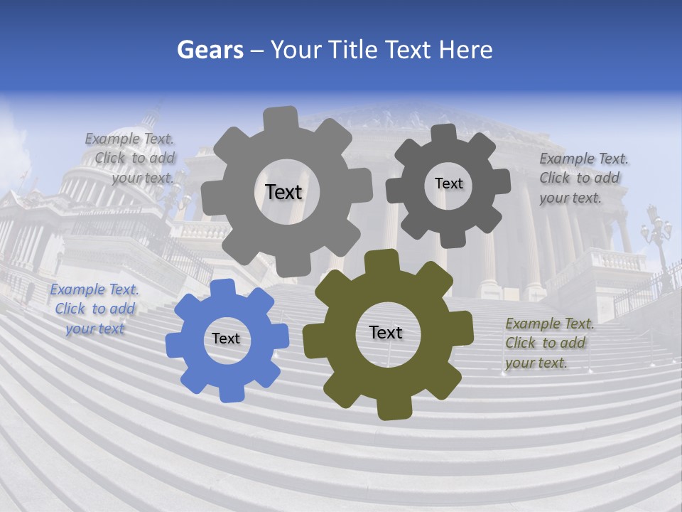 East Side View (Fisheye) Of The United States Capitol Building, Washington, Dc. PowerPoint Template
