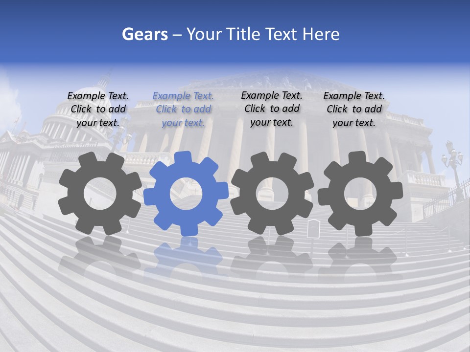 East Side View (Fisheye) Of The United States Capitol Building, Washington, Dc. PowerPoint Template