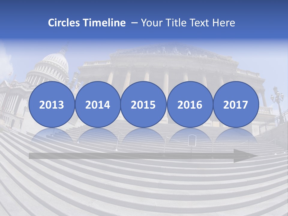 East Side View (Fisheye) Of The United States Capitol Building, Washington, Dc. PowerPoint Template