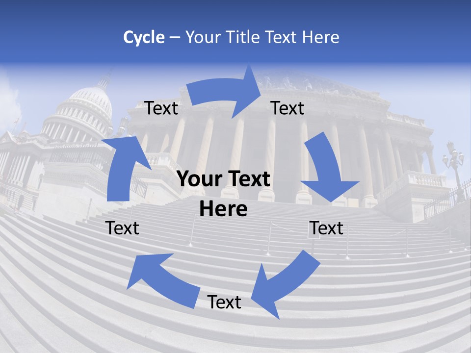 East Side View (Fisheye) Of The United States Capitol Building, Washington, Dc. PowerPoint Template