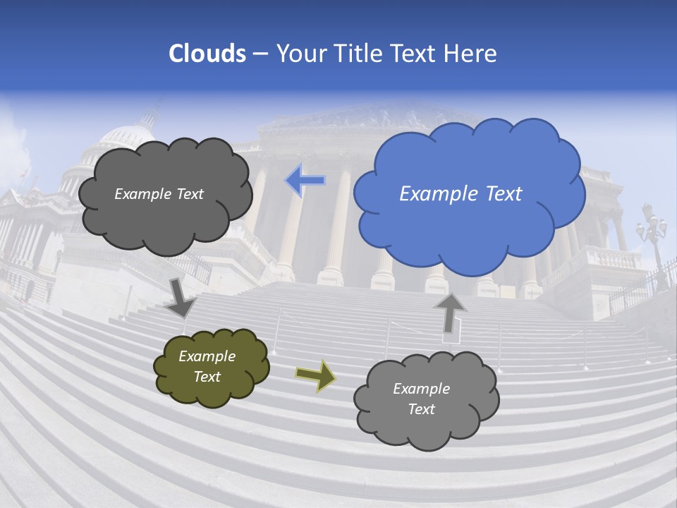 East Side View (Fisheye) Of The United States Capitol Building, Washington, Dc. PowerPoint Template