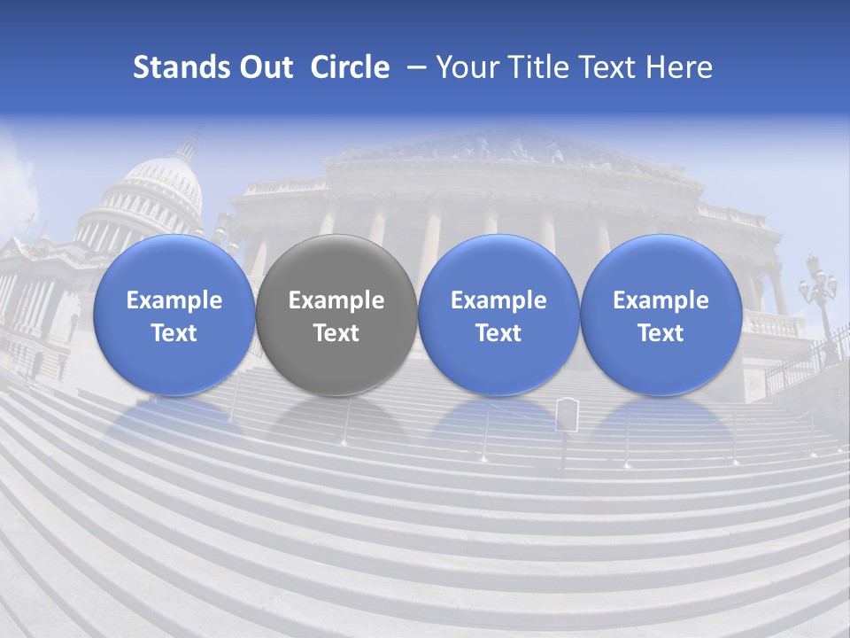 East Side View (Fisheye) Of The United States Capitol Building, Washington, Dc. PowerPoint Template