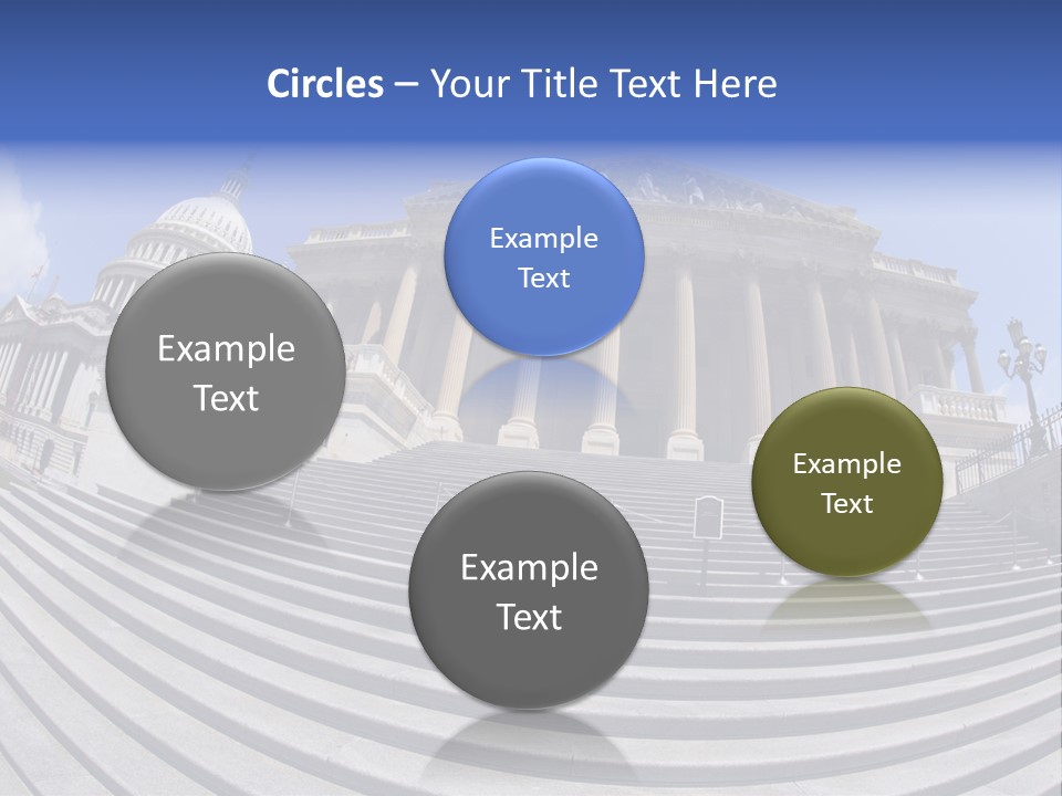 East Side View (Fisheye) Of The United States Capitol Building, Washington, Dc. PowerPoint Template