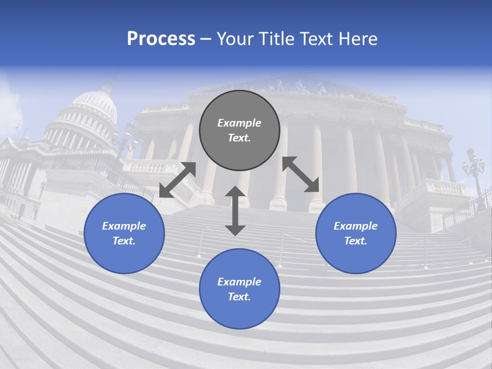 East Side View (Fisheye) Of The United States Capitol Building, Washington, Dc. PowerPoint Template