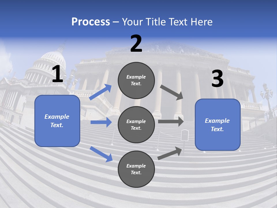 East Side View (Fisheye) Of The United States Capitol Building, Washington, Dc. PowerPoint Template