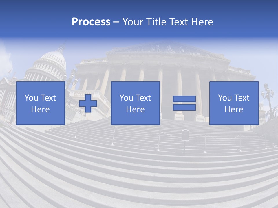 East Side View (Fisheye) Of The United States Capitol Building, Washington, Dc. PowerPoint Template