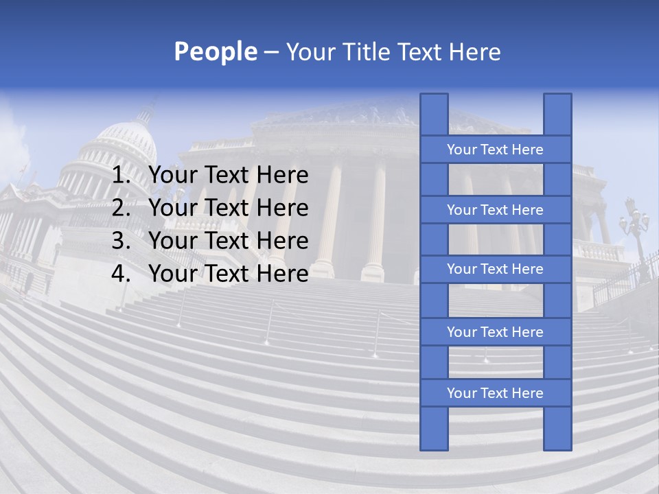 East Side View (Fisheye) Of The United States Capitol Building, Washington, Dc. PowerPoint Template